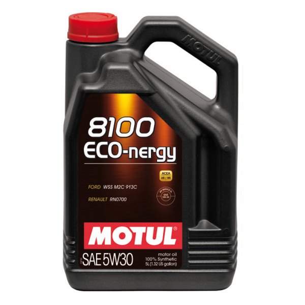 Motul USA® - 8100 Eco-Nergy™ SAE 5W-30 Full Synthetic Motor Oil, 5 Liters (5.28 Quarts)