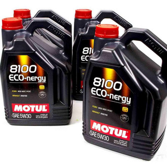 Motul USA® - 8100 Eco-Nergy™ SAE 5W-30 Full Synthetic Motor Oil, 5 Liters (5.28 Quarts)