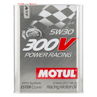 Motul USA® - 300V Power Racing SAE 5W-30 Synthetic Motor Oil, 2 Liters (2.11 Quarts)