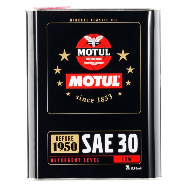 Motul USA® - Classic SAE 30 Conventional Motor Oil, 2 Liters (2.11 Quarts)