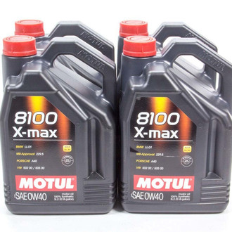 Motul USA® - 8100 X-Max™ SAE 0W-40 Full Synthetic Motor Oil, 5 Liters (5.28 Quarts)
