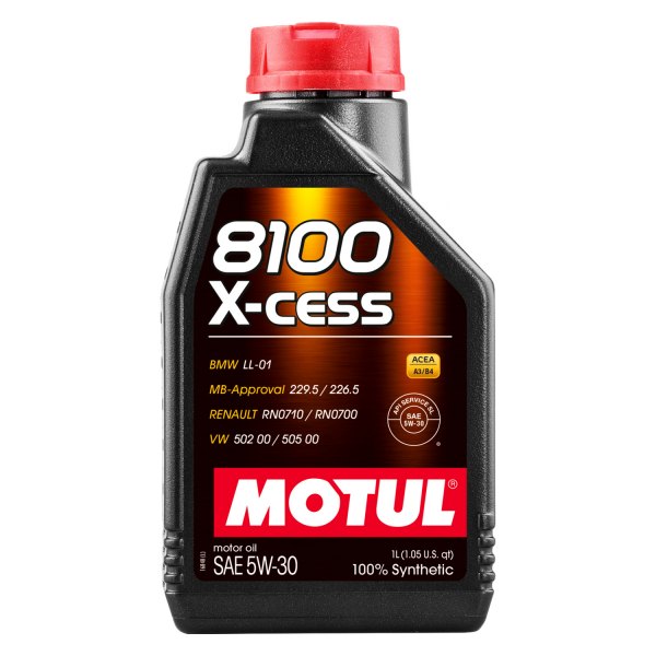 Motul USA® - 8100 X-Cess™ SAE 5W-30 Full Synthetic Motor Oil, 1 Liter (1.06 Quarts) x 12 Bottles