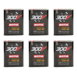 Motul USA® - 300V Competition SAE 5W-40 Full Synthetic Ester Core Motor Oil, 2 Liters (2.11 Quarts)