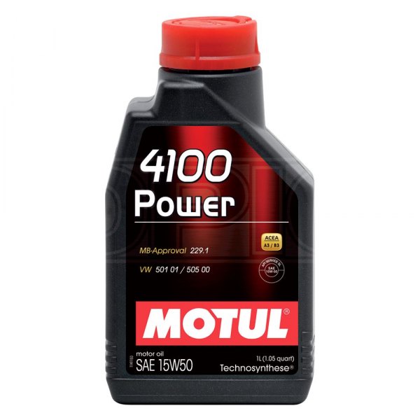 Motul USA® - 4100 SAE 15W-50 Full Synthetic Motor Oil, 1 Liter (1.06 Quarts)