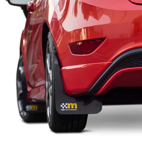  Mountune® - Black Mud Flap Set with Yellow M Logo