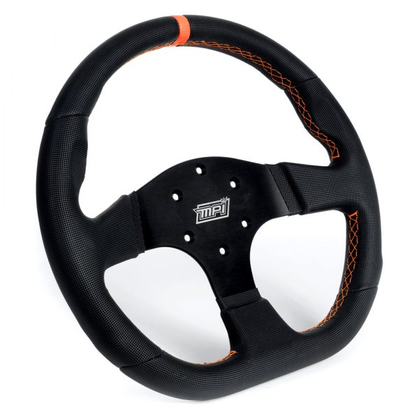 MPI® - D-Shape Touring Black Pixel Steering Wheel with Orange Center Mark