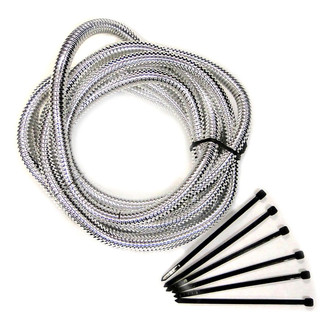 Mr. Gasket® - Chrome Split Loom Tubing (0.5" x 6')