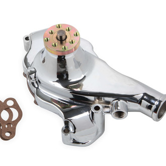 Mr. Gasket® 7014G - Short Neck Chrome Water Pump