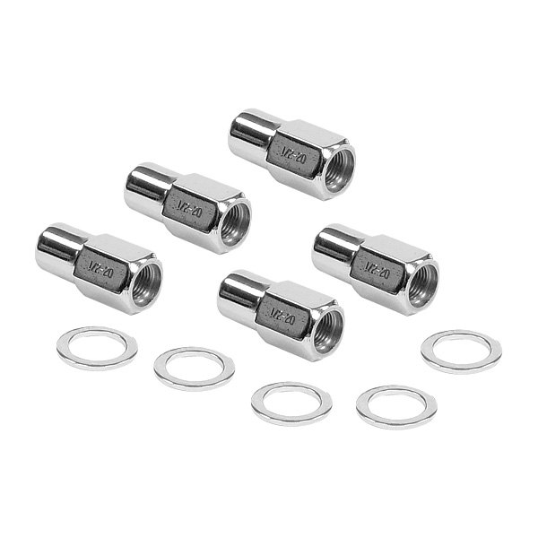 Mr. Gasket® - Chrome Plated Shank Seat Open End Lug Nuts with Washers