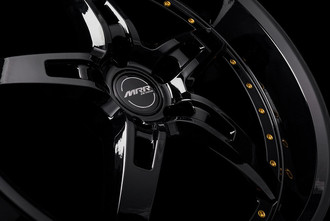 Full Gloss Black Gold Rivets