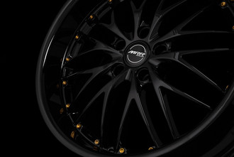 Full Gloss Black Gold Rivets