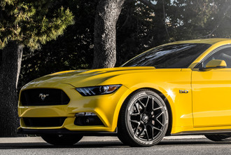 GF9 Matte Black on Ford Mustang