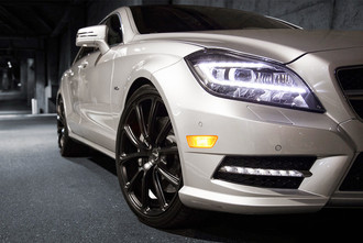 HR10 Matte Black on Mercedes CLS Class