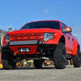 N-FAB® - Installed RSP Replacement Front Bumper with Skid Plate