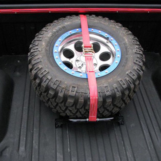 N-Fab® - Red Bed Mounted Rapid Strap with Gloss Black Mount