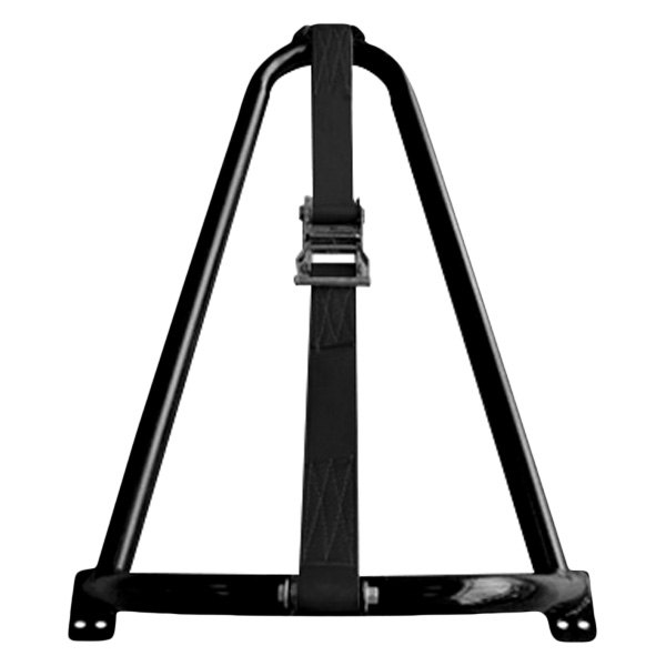 N-Fab® - Gloss Black Bed Mounted Tire Carrier with Black Strap