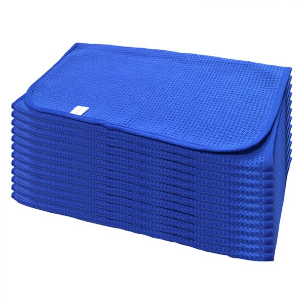 Nanoskin® - 16" x 24" Blue Microfiber Waffle Towels