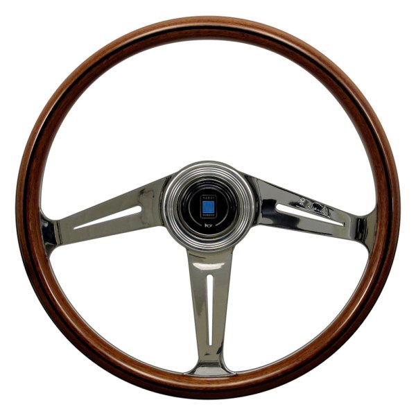 Nardi® - 3-Spoke Classic Wood Side-Spokes Style Steering Wheel with Standard Trim Ring
