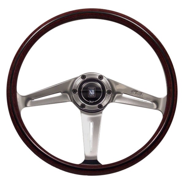Nardi® - 3-Spoke Classic Wood Side-Spokes Style Steering Wheel with Trim Ring Screws at Sight
