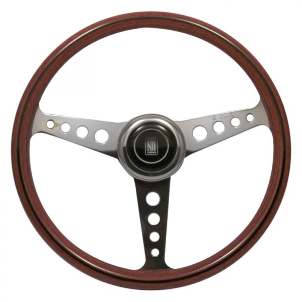 Wood Mirror Chrome Staineless Steel Spoke Steering Wheel + Horn,1X Horn But...