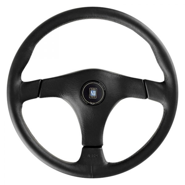 Nardi® - 3-Spoke Gara Series Leather Black Steering Wheel with Center Pad