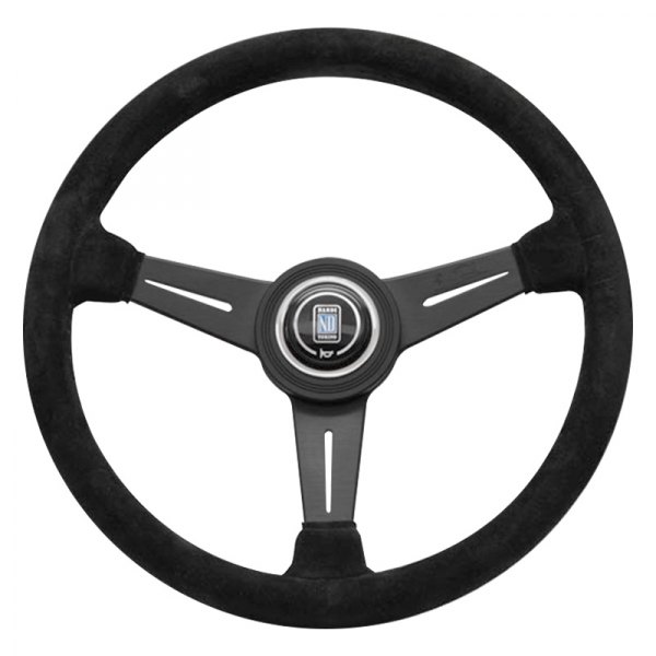 Nardi® - 3-Spoke ND Classic Series Suede Black Steering Wheel and Stitching