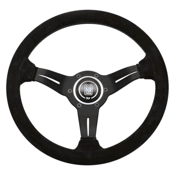 Nardi® - 3-Spoke Deep Corn Series Suede Steering Wheel with Yellow Stitching