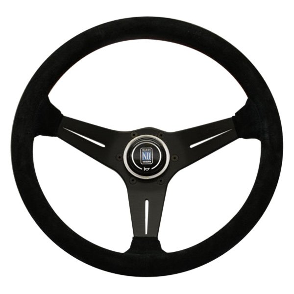 Nardi® - 3-Spoke Deep Corn Series Suede Steering Wheel with Yellow Stitching