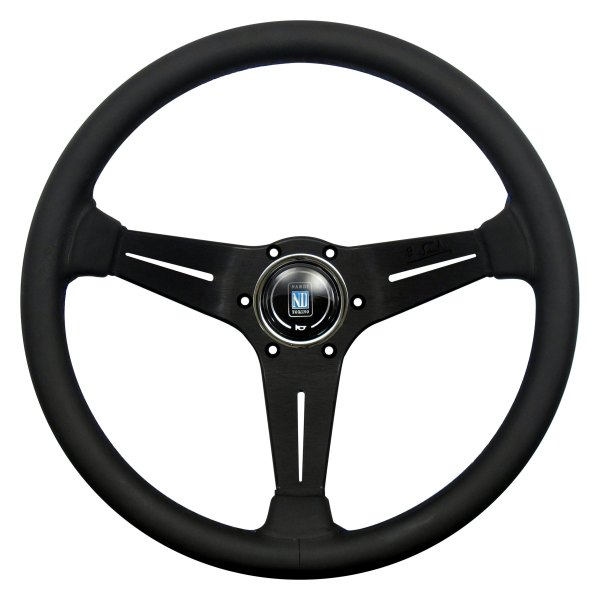 Nardi® - 3-Spoke Deep Corn Series Smooth Leather Steering Wheel with Blue Stitching