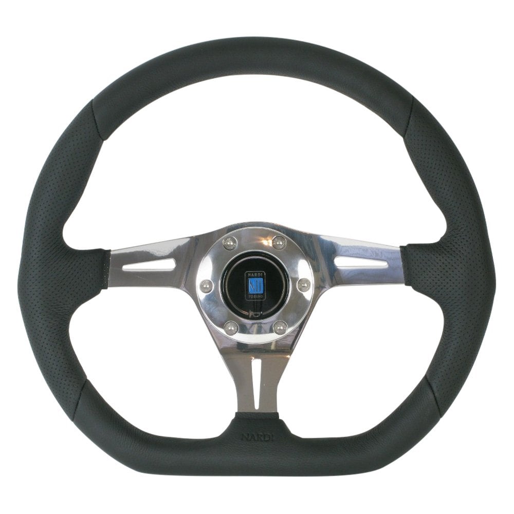 Nardi® 3Spoke Kallista Series Leather/Perforated Steering Wheel