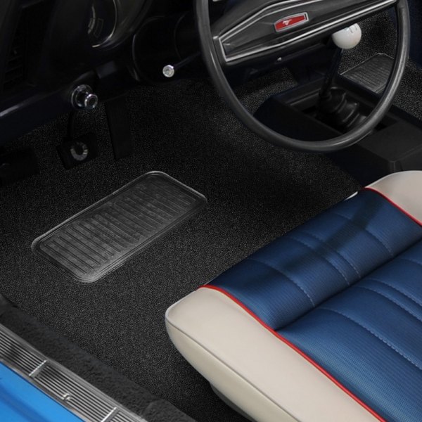  Newark Auto® - Sewn-To-Contour Black Polypropylene Loop Replacement Front with Side Extension Carpet Kit