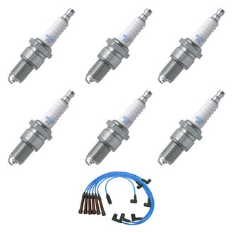 NGK® - Spark Plug Wire and Spark Plug Kit