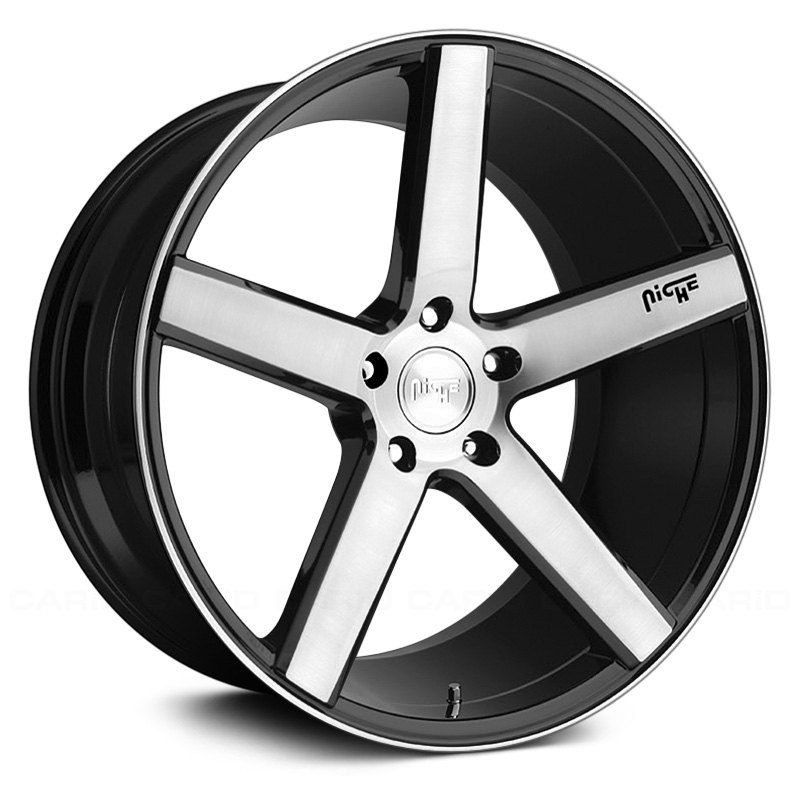 【新品展示品】イタリア製 nr エネーレ ACミラン83/84 一点限り NICHE® M124 MILAN Wheels - Gloss Black with Brushed Face Rims