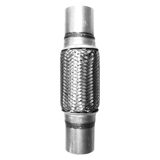 Nickson® - Stainless Steel Exhaust Flex Connector with Nipple Extensions (2.25" Inlet, 2.25" Outlet, 6" Flex Length, 10" Overall Length)