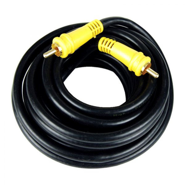 Audiopipe® - 12' Video RCA Cable with Flexible PVC Jacket & Gold Plated Connectors
