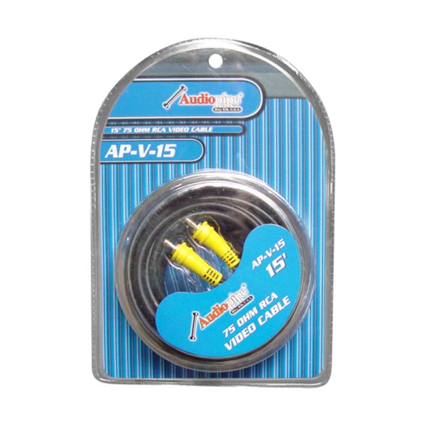 Audiopipe® - 15' Video RCA Cable with Flexible PVC Jacket & Gold Plated Connectors