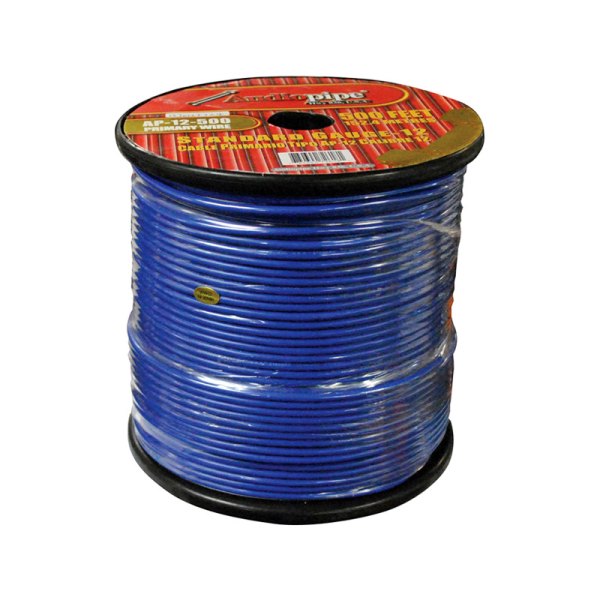 Audiopipe® - 12 AWG Single 500' Blue Stranded TWP Primary Wire
