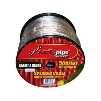 Audiopipe® - 16 AWG 2-Way 100' Clear Stranded GPT Speaker Wire