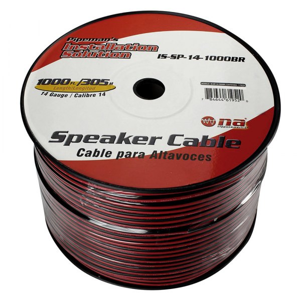Nippon America® - Pipeman Series 14 AWG 2-Way 1000' Black/Red Stranded GPT Speaker Wire