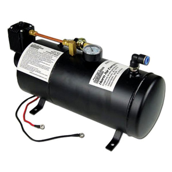 Audiopipe® - Pipeman™ Black Train Horn Air Compressor with 0.79 Gallon
