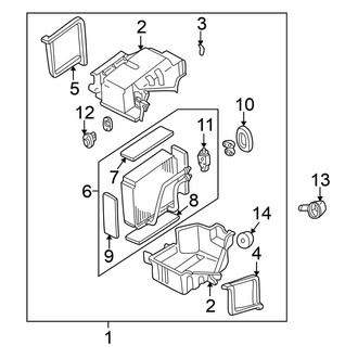Nissan OE - Air Conditioner & Heater - Evaporator Components