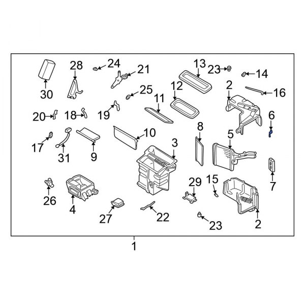 HVAC Heater Core Bracket