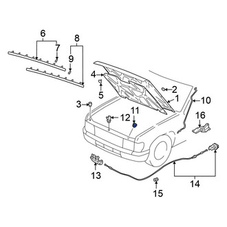 Nissan OE - Hood Prop Rod Grommet