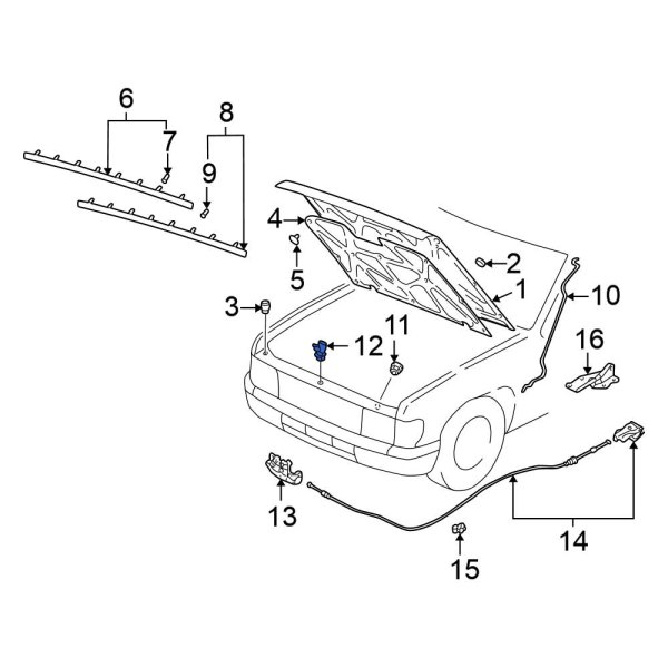 Hood Prop Rod Clip