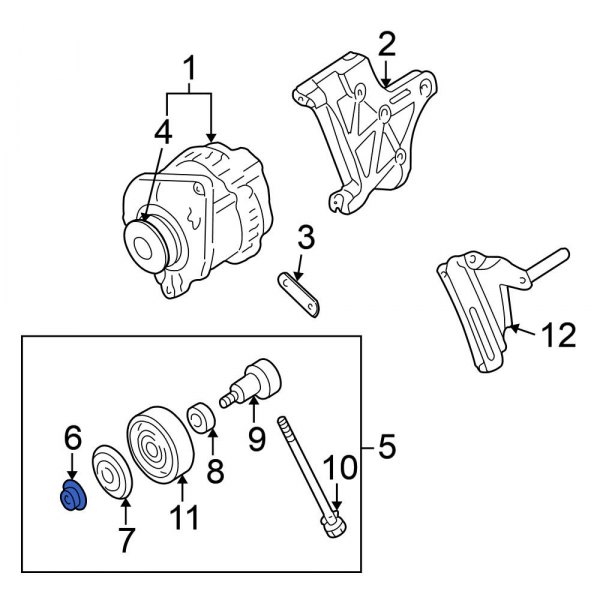 accessory belt idler pulley