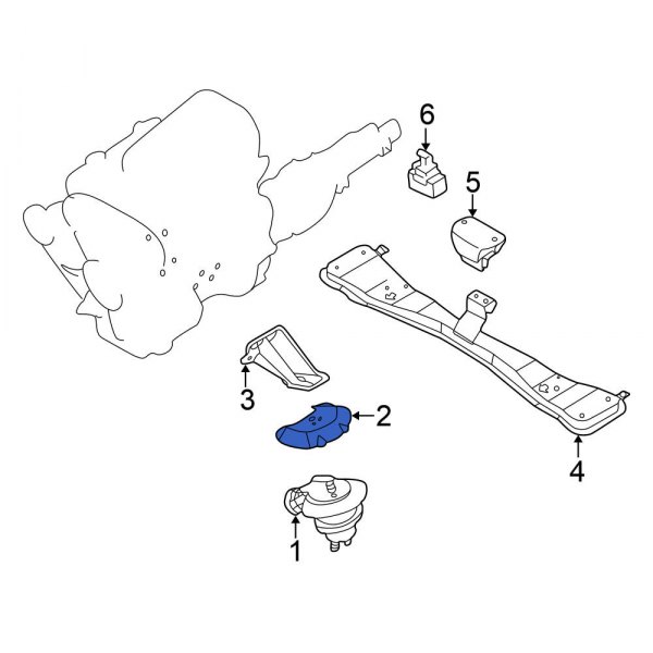 Nissan OE 112840W000 Front Engine Mount Heat Shield