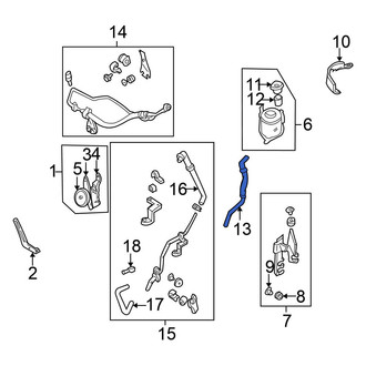 Nissan OE - Power Steering Reservoir Hose