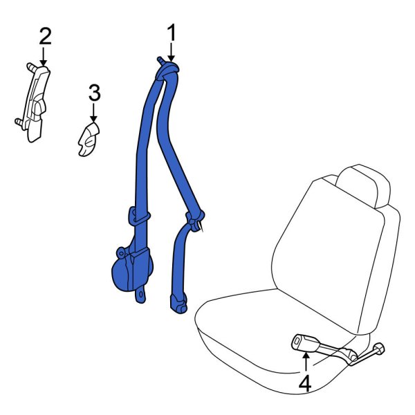 Seat Belt Lap and Shoulder Belt