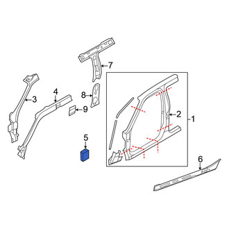 Nissan OE - Body A-Pillar Reinforcement Insulator