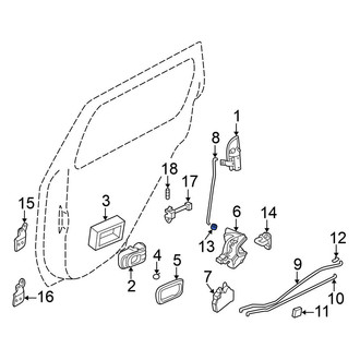 Nissan OE - Rear Door Lock Operating Rod Bushing